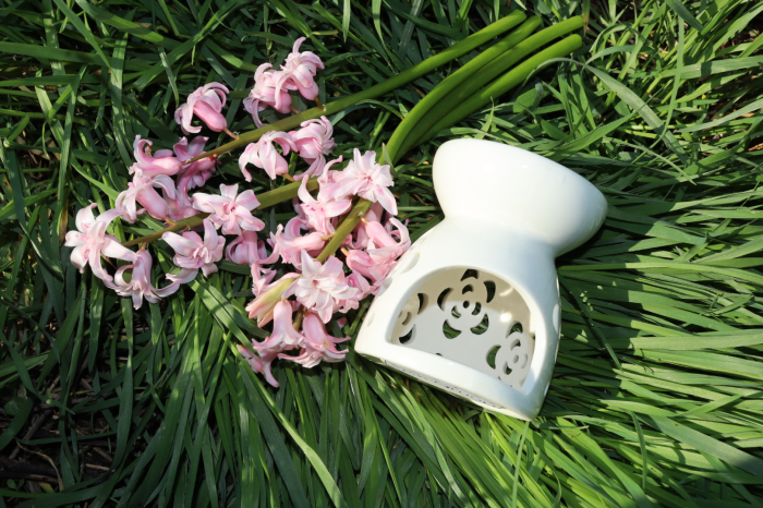 Vas de ceramica alb lucios special pentru wax melts [4]