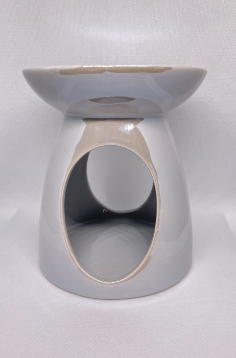 Vas de ceramica mare gri perlat special pentru wax melts aromaterapie La fiecare vas de ceramica comandat primiti gratuit o lumanare neparfumata tip pastila. [2]