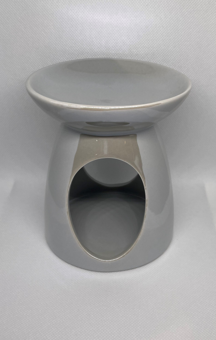 Vas de ceramica mare gri perlat special pentru wax melts aromaterapie La fiecare vas de ceramica comandat primiti gratuit o lumanare neparfumata tip pastila. [3]