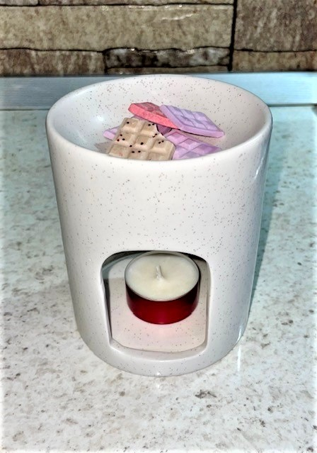 Vas de ceramica mare bej nisipiu special pentru wax melts aromaterapie [3]