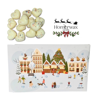 Calendar ADVENT editie de Craciun din colectia de iarna, Povesti din ceara si foc, bucati de ceara parfumata de soia, 24 de arome [4]