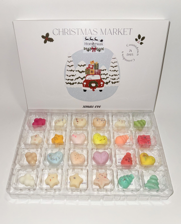 Calendar ADVENT editie de Craciun din colectia de iarna, Povesti din ceara si foc, bucati de ceara parfumata de soia, 24 de arome [6]