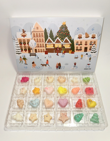 Calendar ADVENT editie de Craciun din colectia de iarna, Povesti din ceara si foc, bucati de ceara parfumata de soia, 24 de arome [5]