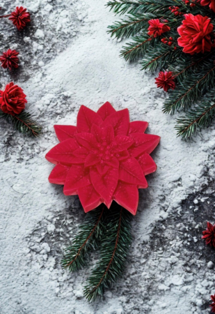 Craciunita - parfumata din ceara naturala de soia, 11 g, culoare rosie, editie de Craciun [5]