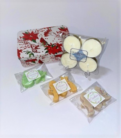 Set Cardinal Rosu - 3 arome wax melts Craciun, Cookies, Scortisoara [4]