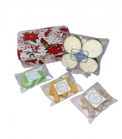 Seturi cadou - Set Cardinal Rosu - 3 arome wax melts Craciun, Cookies, Scortisoara