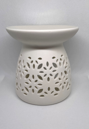 Vas de ceramica mare de culoare alba, aspect mat. [1]