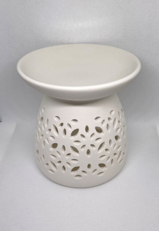 Vas de ceramica mare de culoare alba, aspect mat. [2]