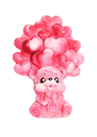 Toate produsele - Tableta parfumata, ursulet cu baloane in forma de inimioare, ceara de soia, wax melt, odorizant, 40 g