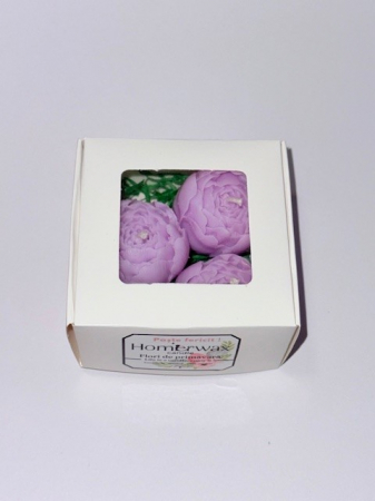 Set Iris - 3 lumanari parfumate din ceara de soia, in forma de bujori [3]