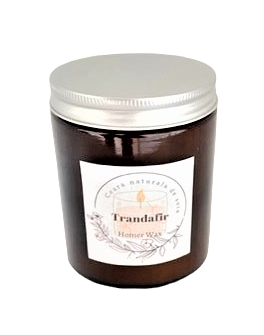 Lumanare parfumata din ceara naturala de soia in recipient reutilizabil borcan ambra cu capac negru cantitate ceara 170 g [3]