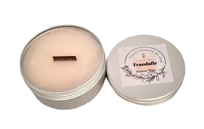 Lumanare parfumata din ceara naturala de soia, cutie aluminiu, fitil de lemn, handmade, cantitate ceara 90 g [2]