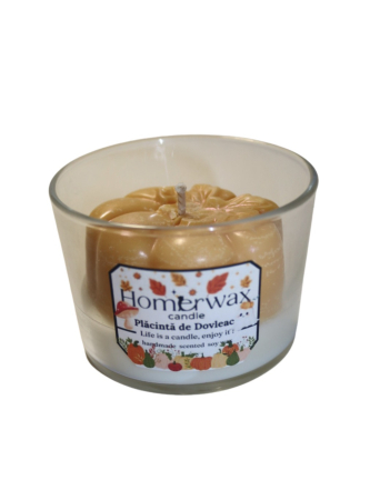 Lumanari parfumate - Lumanare parfumata din ceara de soia, model Dovleac, aroma Placinta de Dovleac, 120 g
