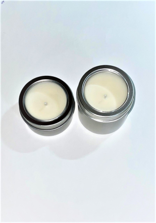 Lumanare parfumata din ceara naturala de soia, cutie aluminiu cu fereastra, fitil de bumbac cerat, handmade, 45 g [3]