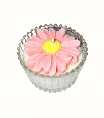 Lumanare parfumata in bomboniera, cu margareta [1]