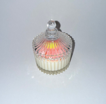 Lumanare parfumata in bomboniera, cu margareta [2]