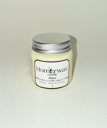 Lumanare parfumata din ceara naturala de soia in borcan de sticla transparenta borosilicata cu capac argintiu aroma cantitate ceara 50 g [4]