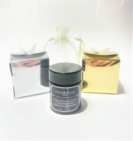 Lumanare parfumata din ceara soia, borcan ambra, 25 g [7]