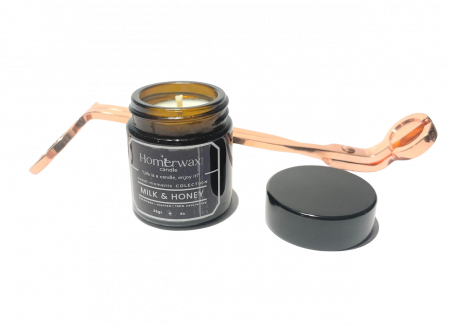 Lumanare parfumata din ceara soia, borcan ambra, 25 g [4]