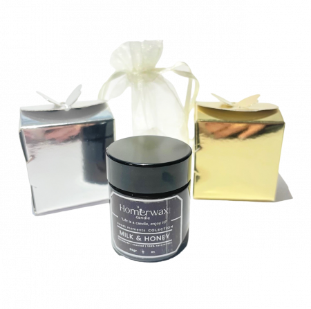 Lumanare parfumata din ceara soia, borcan ambra, 25 g [3]