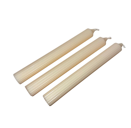 Lumanare neparfumata, ceara naturala de soia, model stalp cilindric cu dungi, 46 g [1]