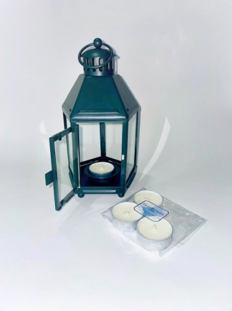 Felinar si set 4 lumanari neparfumate mini, 50 g [1]