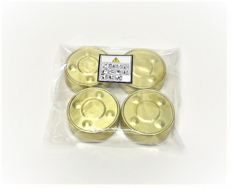 Set lumanari neparfumate din ceara naturala de soia tip pastila 4 buc 50 g cantitate ceara / set argintiu culoarea ambalaj [1]