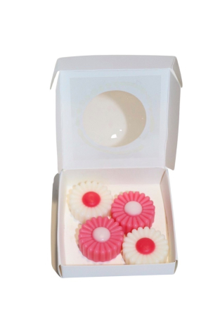 Toate produsele - Nasturei parfumati, 4 mini margarete, ceara de soia, wax melt, marturie/odorizant, 14 g
