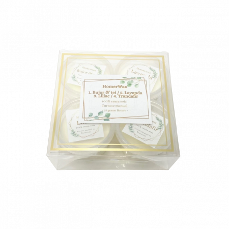 Set 4 arome diferite de wax melts, Bujor si tei / Lavanda / Liliac / Trandafir, 100 g [1]