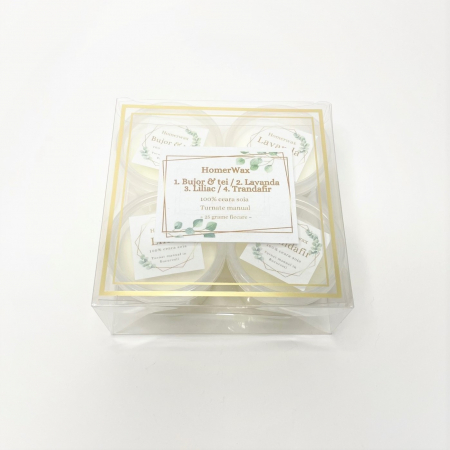 Set 4 arome diferite de wax melts, Bujor si tei / Lavanda / Liliac / Trandafir, 100 g [2]