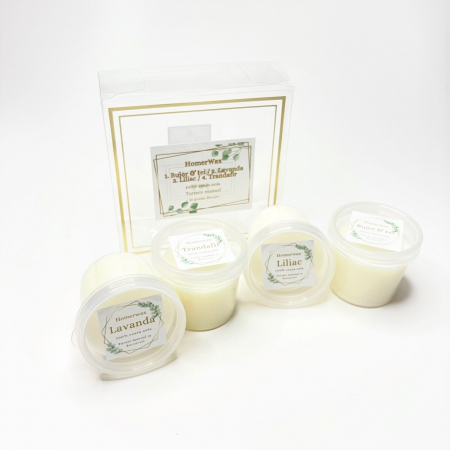 Set 4 arome diferite de wax melts, Bujor si tei / Lavanda / Liliac / Trandafir, 100 g [5]