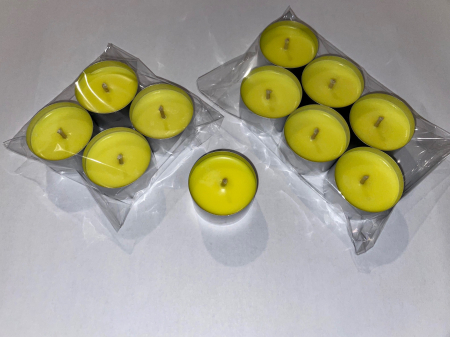 Set lumanari anti-tantari, tip pastila, din ceara naturala de soia, handmade, 6 buc, 120 g, argintiu [3]