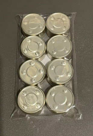 Set lumanari neparfumate din ceara naturala de soia, tip pastila, 8 buc, 128 g, auriu [2]