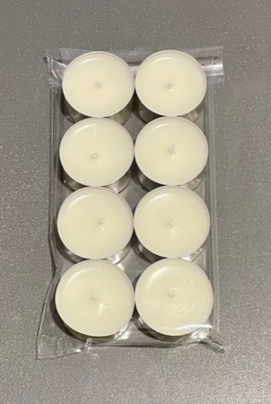 Set lumanari neparfumate din ceara naturala de soia, tip pastila, 8 buc, 128 g, auriu [3]