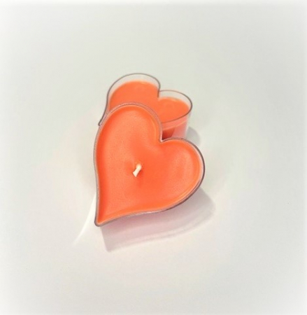 Me & you - 2 Lumanari neparfumate, ceara soia , forma inima,  60 g [6]