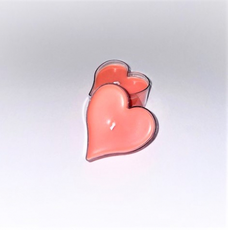 Me & you - 2 Lumanari neparfumate, ceara soia , forma inima,  60 g [5]