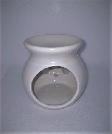 Vas de ceramica mini alb lucios pentru topirea bucatilor de ceara parfumata - aromaterapie [4]