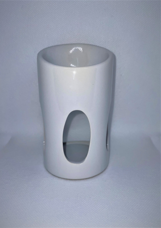 Vas de ceramica cilindru alb lucios pentru topirea bucatilor de ceara parfumata [3]