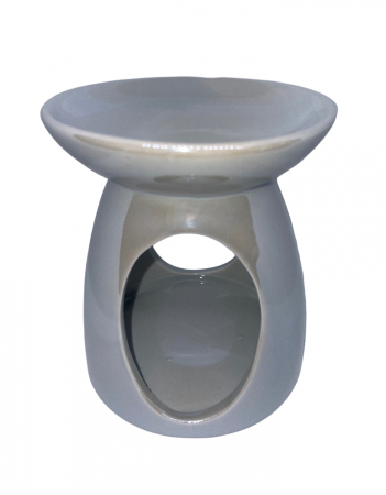 Vas de ceramica mare gri perlat special pentru wax melts aromaterapie La fiecare vas de ceramica comandat primiti gratuit o lumanare neparfumata tip pastila.