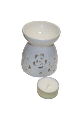 Toate produsele - Vas de ceramica alb lucios special pentru wax melts