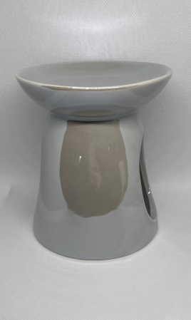 Vas de ceramica mare gri perlat special pentru wax melts aromaterapie La fiecare vas de ceramica comandat primiti gratuit o lumanare neparfumata tip pastila. [3]