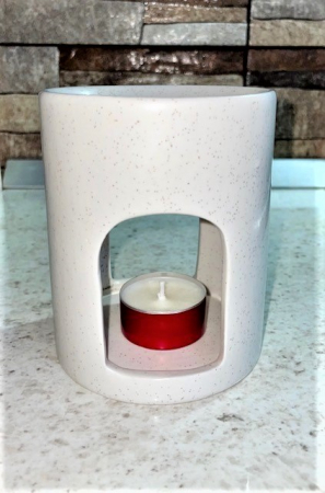 Vas de ceramica mare bej nisipiu special pentru wax melts aromaterapie [5]