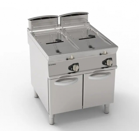 Friteuse - Friteusa gaz cu 2 cuve, capacitate 17+17 Lt