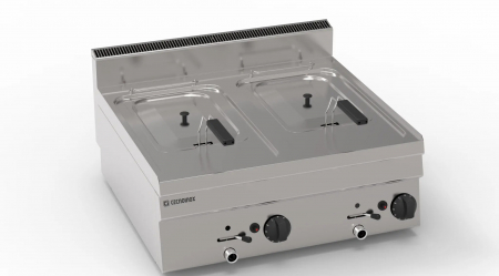 Friteuse - Friteusa gaz model banc, capacitate 8+8Lt