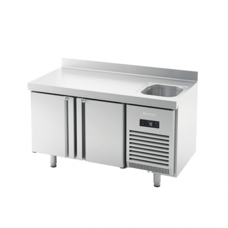 Mese refrigerate 700 mm - Masa rece cu 2 usi si spalator