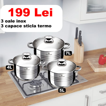 Set Oale Din Inox 6 Piese BLAUMANN  3 straturi [1]