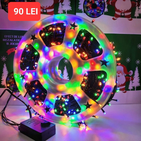 Brazi de craciun - Instalatie de Craciun, Tip Liniara Rola 50 m, 400 LED-uri, Multicolor   