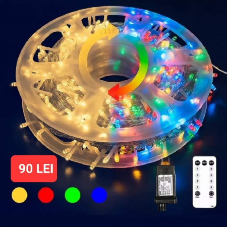 Instalatie de Craciun, Tip Liniara Rola 50 m, 400 LED-uri, Multicolor    [1]