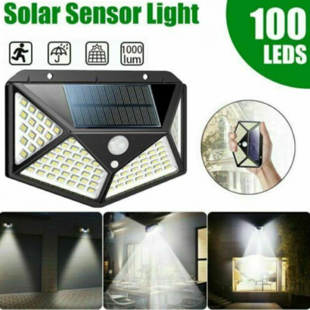 Casa si gradina - Set 4 lampi cu 100 led-uri si incarcare solara