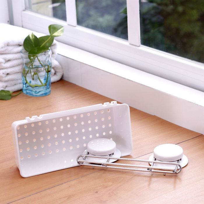 Etajera depozitare pentru baie sau bucatarie cu ventuze HeavyLock [4]